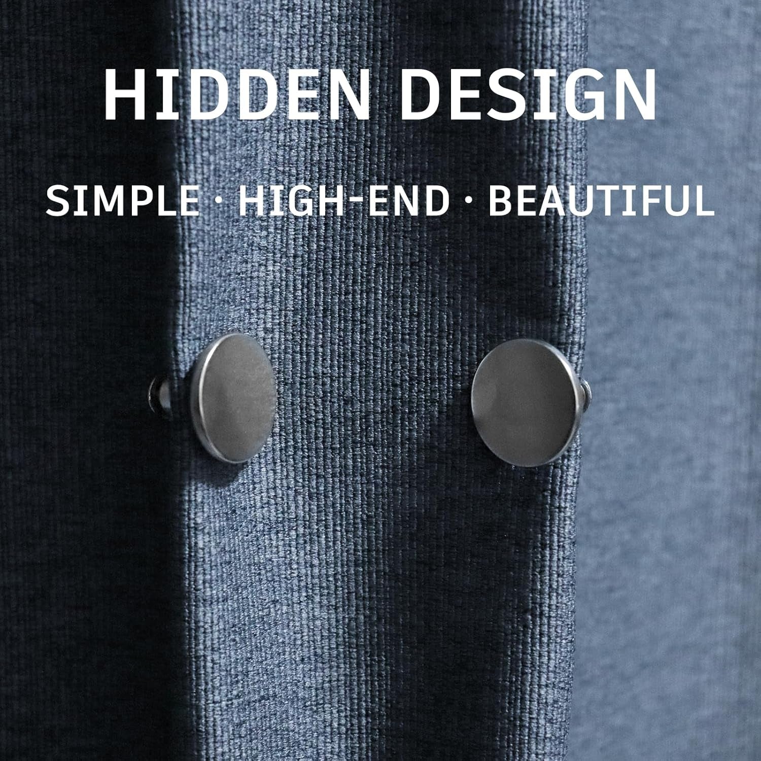 15Piars Curtain Magnets Closure Silver Magnetic Curtain Button Clip with 8 Self-Adhesive Patch Strong Magnetic Curtain Buckle to Keep Curtains Closed Prevents Light Leakage for Curtain Drapes